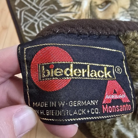 Vintage Biederlack Lion Throw Blanket Reversible Brown 54” x 69.5” West Germany - Picture 3 of 6